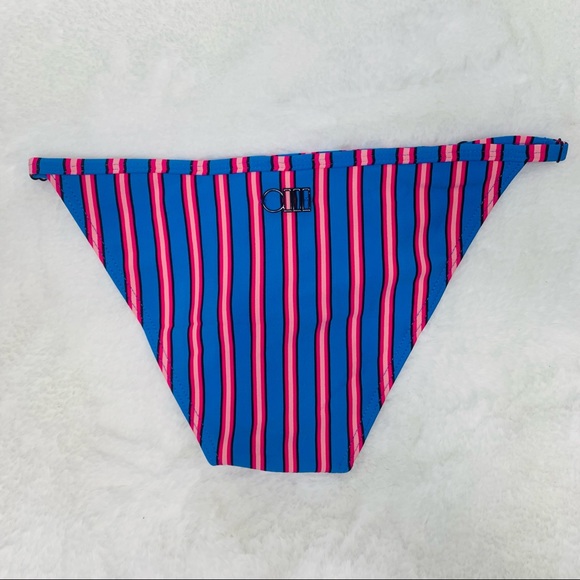 SOLID & STRIPED The LuLu Blue Pink Stripe Bikini Swim Bottom Size XS NWT - Picture 5 of 12